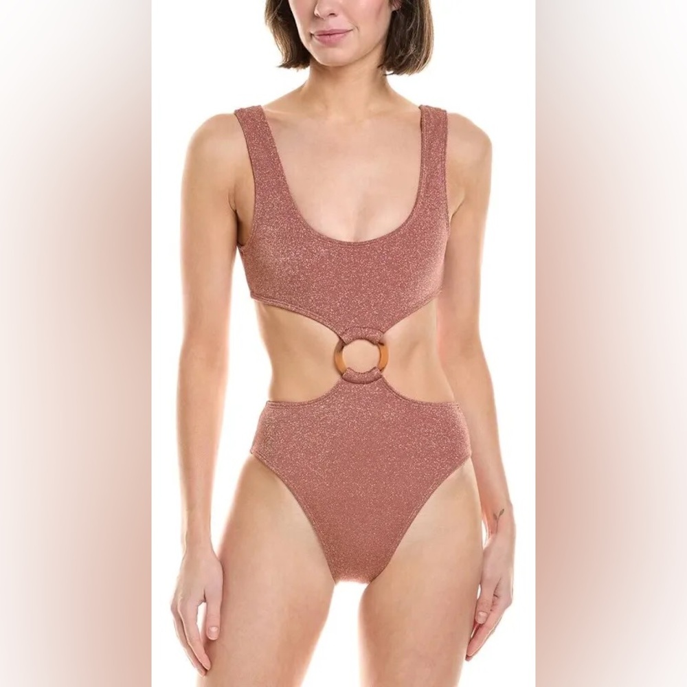 NWT FREE PEOPLE MONTCE KY One-Piece in Mauve Sparkle Size:XS